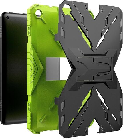 حافظة لجهاز Kindle Fire HD 8/حافظة HD 8 Plus إصدار 2020 من الجيل العاشر، غطاء واقي مدرع عالي التحمل (أزرق) in Kuwait