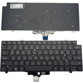 Keyboard for DELL Latitude 7420 7410 5420 Computer 08MJ5F PK1330S2A0 DLM20F63US6698 DLM20F6 No Backlight Black(7410 No Backlight)