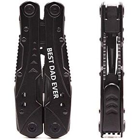 Personalized Gift for Men Dad Husband Son - Multitool Camping Tool Survival Gear, All in One Tools Stainless Steel Sturdy Multitool (BEST DAD EVER -B)