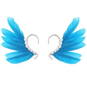 Renaissance Accessories Fairy Ear Cuffs - Elf Ear Cuffs Clips Blue Dragonfly Elven Ear Climbers Wrap Around Earring No Piercing for Women Cosplay Prom Halloween Christmas Renfaire Jewelry Accessories
