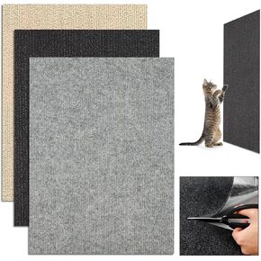 Cat Scratcher Mat 23.6x15.7" Natural Sisal Cat Scratch Mats 3PcsCat Carpet Replacement for Cat Tree Shelves Cat Steps and Posts DIY Cat Scratch Couch Furniture Protector-Three-Colour