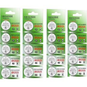 SKOANBE 20Packs CR2025 2025 3V Lithium Battery