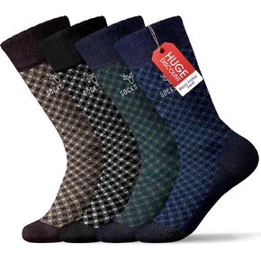 Mens Dress Socks, Super Soft Natural Bamboo Rayon Socks for Men, Lightweight Premium Mens Socks, Gift Box, 8 Pairs