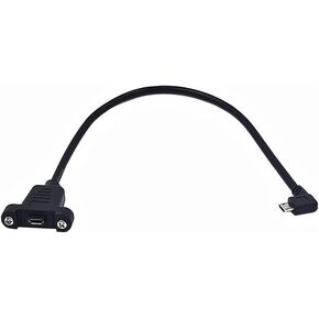 كابل تمديد Micro USB بطول 0.3 متر، زاوية قائمة 90 درجة، Micro USB 5 Pin ذكر إلى Micro USB أنثى كابل موسع (R-Micro USB) in Kuwait