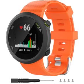 Compatible with Garmin Forerunner 45 Watch Band, Silicone Replacement Band for Garmin Swim2 / Forerunner 45 / Forerunner 45S Smartwatch.