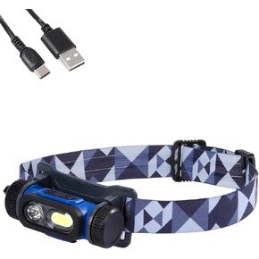 LED Headlamp Flashlight Rechargeable 500 Lumen Headlight with Sensor Mode and Spot Light IPX4 Waterproof Lightweight Head Lamp with 180°Swivel for Outdoor Camping Hiking Running Fishing
