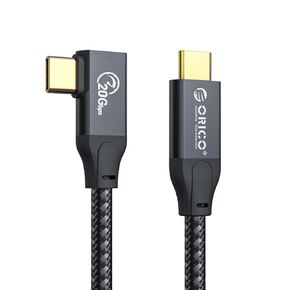 ORICO USB C to USB C Cable16.5Ft- Right Angle 100W PD, 20Gbps USB C Data Cable, 3.2Gen 2X2 USB C Cable, 4K UHD, Nylon Braided with E-Mark Chip for Thunderbolt3, Qculus Quest, MacBook Pro, iPad Pro