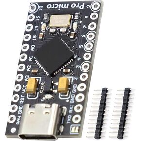 Pro Micro with Atmega32U4 chip Development Board, AYWHP 5 PCS Pro Micro 5V/16MHz Nano microcontroller Development Board with Built-in USB updater Type-C Interface Compatible with Arduino IDE