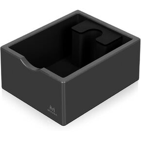 Espresso Knock Box, Coffee Ground Knock Box, Distribute and Tamp Espresso Product Tool, Non-slip Base for Espresso Barista(Black)