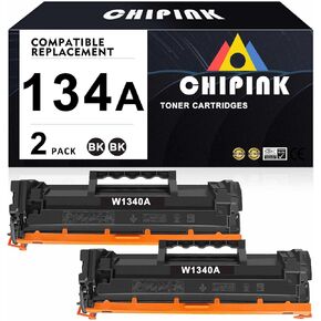 134A Toner Replacement Compatible with 134A Black Toner Cartridge W1340A 134X W1340X for Laser 209dw MFP M234dw M234sdw Printers Ink (with Chip) (2 Pack, Black)