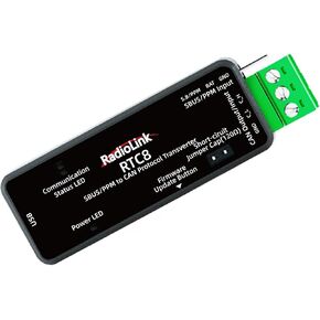 Radiolink RTC8 SBUS/PPM Signal to CAN (Controller Area Network) Protocol Encoder Module, Industrial Configuration, Parameters User-defined for Smart Car, Pilotless Automobile, DJI Gimbal, UAV and More