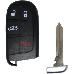 M3M-40821302 433 Mhz 5 Button Keyless Entry Remote Key Fob for Dodge Charger 2019-2021 for Dodge Challenger 2019-2021 Replace 68394196AA 68155686AB 68394190AA