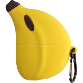 kwmobile Silicone Case Compatible with Apple Airpods Pro 2 Case Cover - Earbuds Banana Brown/Yellow