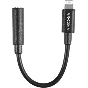 Saramonic SR-C2018 Short Gold-Plated Female 3.5mm TRS Microphone and Audio Adapter Cable to Lightning Male for Apple iPhone and iPad with Lightning