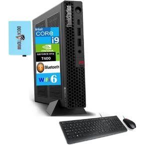 Lenovo ThinkStation P3 Tiny Workstation Mini Desktop (Intel i9-13900T vPro, T400 4GB, 32GB DDR5, 8TB PCIe SSD, WiFi 6, BT 5.2, Win 11 Pro) w/KB, Mouse, & DKZ USB Port Expander