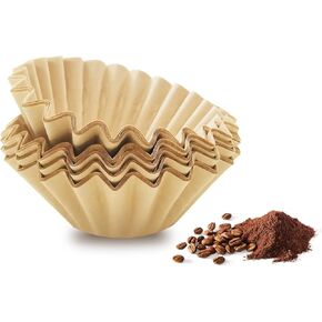 Coffee Filters 8-12 Cup, 7.875 inch x 3.25 inch, 100 Count Basket Coffee Filters, Disposable 8 to 12 Cup Coffee Filter Paper, Natural Unbleached