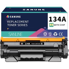 134A (with Chip) Toner Cartridge Replacement for HP 134A 134X W1340A W1340X Black Toner Cartridges for HP M209dw M234dw M234sdw M234sdn Printer Ink (1 Pack)