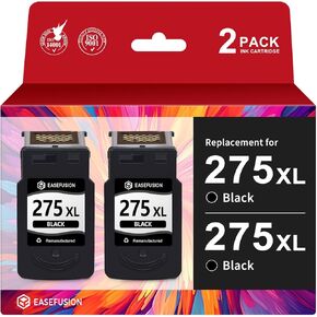 275XL Replacement for Canon 275 PG-275 275XL Black Ink Cartridge for Canon Pixma TS3522 TR4720 TS3500 TR4700 TR4722 TS3520 Printer Ink Cartridges (2 Black)