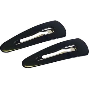 مجموعة أسيتات السيليلويد الكبيرة المصنوعة يدويًا من French Amie Clic Clac مكونة من مشبكين شعر سريعين مانعين للانزلاق للنساء والفتيات (أبيض طوكيو) in Kuwait