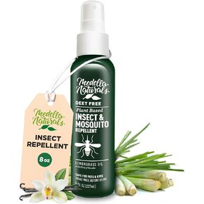 Shine Like Sable Deet-Free Insect & Mosquito Repellent 2 Pack 8oz – Kid & Pet-Safe, Pleasant Insect Repellent w/Lemongrass Oil - Insect Repellent Against Mosquitoes, Gnats, Black Flies, & No-see-ums