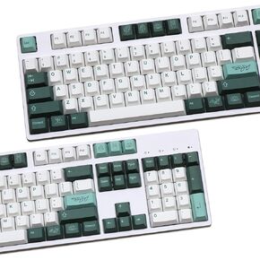 ONECAP 138 Botanical Cherry Profiles Keycaps PBT Dye-Sublimated Cherry Profile for Filco/Duck/Ikbc MX Switch Mechanical Keyboard