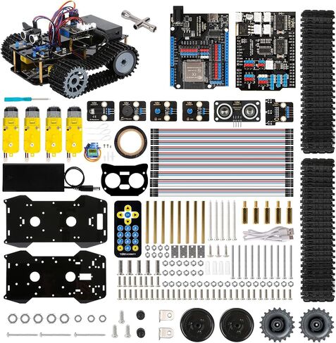 Smart Robot Camera Car Kit, 4WD Remote Control Car Compatible with Arduino IDE, Electronic Programming Project/STEM Education/Science Coding Kit for 12+ Teens & Adults Unique Gifts in Saudi Arabia