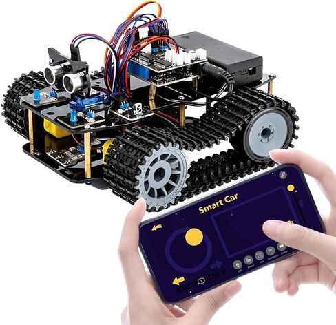 Smart Robot Camera Car Kit, 4WD Remote Control Car Compatible with Arduino IDE, Electronic Programming Project/STEM Education/Science Coding Kit for 12+ Teens & Adults Unique Gifts in Saudi Arabia