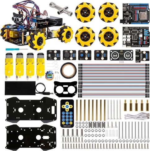 Smart Robot Camera Car Kit, 4WD Remote Control Car Compatible with Arduino IDE, Electronic Programming Project/STEM Education/Science Coding Kit for 12+ Teens & Adults Unique Gifts in Saudi Arabia