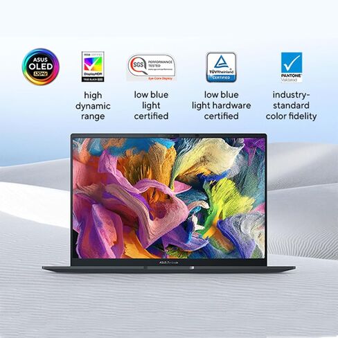 ASUS Zenbook 14" OLED 3K(2880 X 1800) Touch Slim Laptop, Intel EVO 14Cores i9-13900H, Intel Iris Xe Graphics, 2X Thunderbolt4, 100% DCI-P3, 500nits, w/HDMI (16GB LPDDR5 RAM | 1TB PCIe SSD) in Saudi Arabia