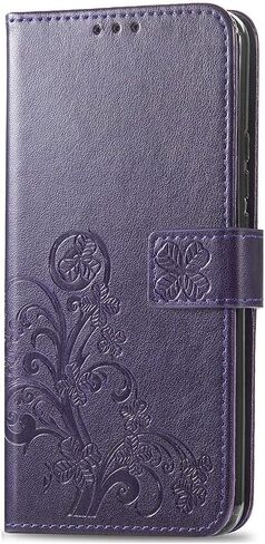 Wallet Phone Case for Xiaomi Poco X5 Pro, Case for Redmi Note 12 Pro 5G,Four Leaf Clover Pattern PU Leather Holster Case for Xiaomi Poco X5 Pro/Redmi Note 12 Pro 5G, SYC Purple in Saudi Arabia