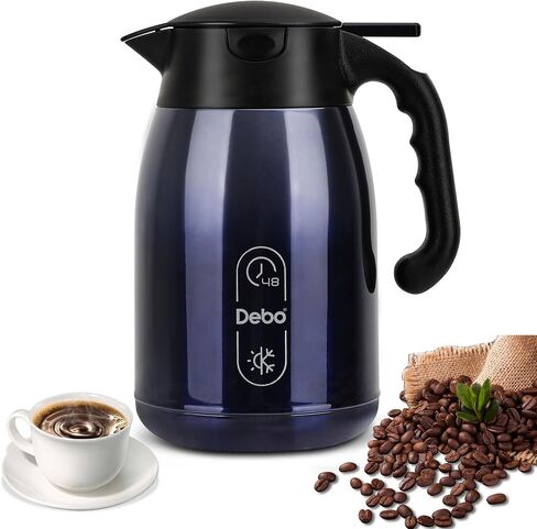 Thermal Coffee Carafe-71oz vacuum Coffee Carafe For Keeping Hot Liquids,Coffee Carafe,Thermal Stainless Steel, Coffee Carafes Press On Lid, Coffee Dispenser.(2.1l) Red in Saudi Arabia