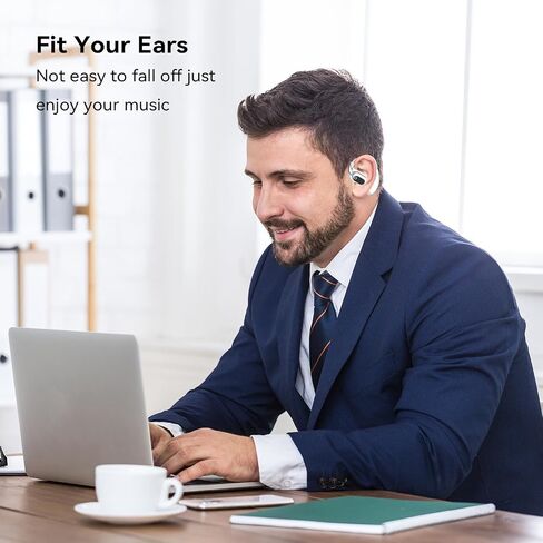 Open Ear Headphones Wireless Bluetooth 5.4, OWS Earphones Wireless Earbuds with Earhooks and Mic, IPX5 Waterproof, 64H Range, Out of Ear Earbuds for Sports Running Workout Driving (Black) in Saudi Arabia