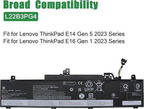 استبدال بطارية الكمبيوتر المحمول L22B3PG4 لجهاز Lenovo ThinkPad E14 Gen 5 E16 Gen 1 2023 Series SB11K63026 5B11K63022 SB11N46023 5B11N45978 L22X3PG4 SB11K63021 L22M3PG4 L22D3PG4 11.31V 47 واط ساعة in Saudi Arabia