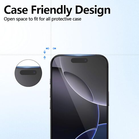 (2+2+2 حزمة) واقي شاشة iPhone 16 Pro Max، عبوتان واقي شاشة من الزجاج المقوى + عبوتان من الزجاج الخلفي المقوى + عبوتان من واقي شاشة TPU، مقاومة فائقة ودية - حماية شاملة بزاوية 360 درجة in Kuwait