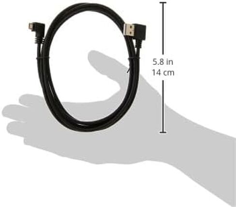 StarTech.com 1m 3 ft Micro-USB Cable with Right-Angled Connectors - M/M - USB A to Micro B Cable - 3ft Right Angle Micro USB Cable (USB2AUB2RA1M), Black in Saudi Arabia