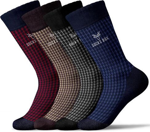 Mens Dress Socks, Super Soft Natural Bamboo Rayon Socks for Men, Lightweight Premium Mens Socks, Gift Box, 8 Pairs in Saudi Arabia