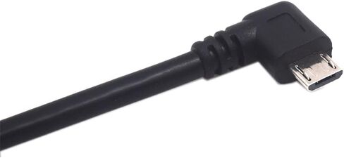 0.3 Meter Micro USB Extension Cable, 90 Degree Right Angle Micro USB 5 Pin Male to Micro USB Female Screw Mount Extender Cable (R-Micro USB) in Kuwait