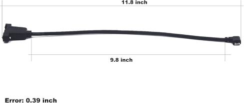 0.3 Meter Micro USB Extension Cable, 90 Degree Right Angle Micro USB 5 Pin Male to Micro USB Female Screw Mount Extender Cable (R-Micro USB) in Kuwait