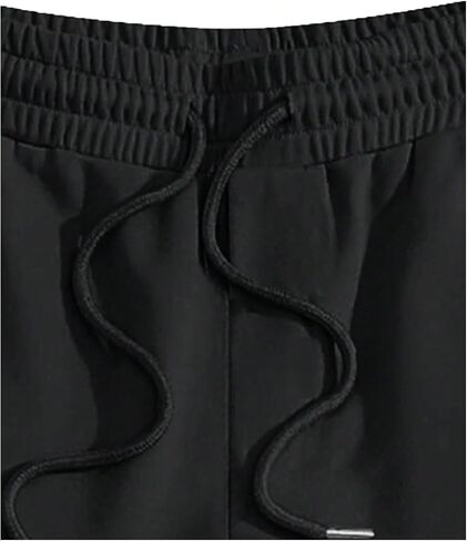 WDIRARA Men's Graphic Print Knot Front Sweatpants Drawstring Elastic Waist Trousers with Pockets in Saudi Arabia