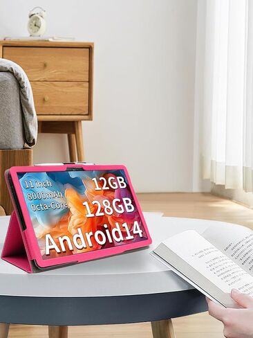 Case for COLORROOM C5 2024 New Android 14 11inch Tablet,Folding Stand Protective,BOVUGAC Case Cover with Pencil Holder,Wrist Strap,Full Protection,Premium PU,Scratch Resistant(LightBlue) in Saudi Arabia