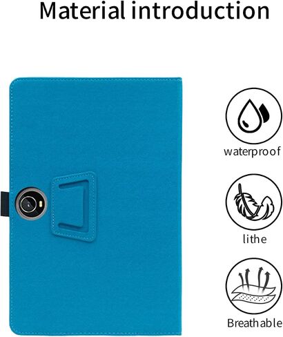 Case for COLORROOM C5 2024 New Android 14 11inch Tablet,Folding Stand Protective,BOVUGAC Case Cover with Pencil Holder,Wrist Strap,Full Protection,Premium PU,Scratch Resistant(LightBlue) in Saudi Arabia