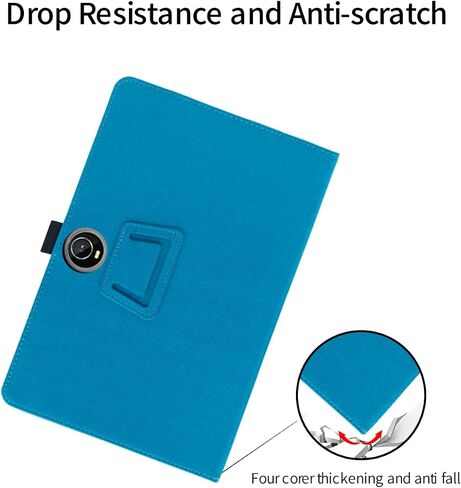 Case for COLORROOM C5 2024 New Android 14 11inch Tablet,Folding Stand Protective,BOVUGAC Case Cover with Pencil Holder,Wrist Strap,Full Protection,Premium PU,Scratch Resistant(LightBlue) in Saudi Arabia