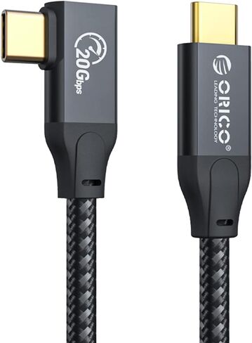 ORICO USB C to USB C Cable16.5Ft- Right Angle 100W PD, 20Gbps USB C Data Cable, 3.2Gen 2X2 USB C Cable, 4K UHD, Nylon Braided with E-Mark Chip for Thunderbolt3, Qculus Quest, MacBook Pro, iPad Pro in Saudi Arabia