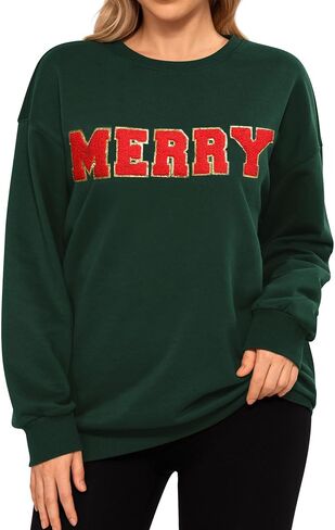 MANGOPOP Women's Oversized Sweatshirt Crewneck Pullover Comfy Fall Fashion Outfits Clothes 2024 in Saudi Arabia
