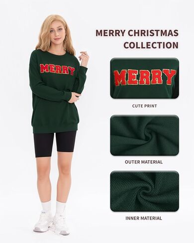 MANGOPOP Women's Oversized Sweatshirt Crewneck Pullover Comfy Fall Fashion Outfits Clothes 2024 in Saudi Arabia