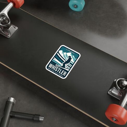 Whistler British Columbia Canada Sticker Vintage Decal Vinyl Small Waterproof for Water Bottle Mug Passport Scrapbook Notebook Laptop Tumbler Skateboard Computer Phone 4" ID44990 in Saudi Arabia