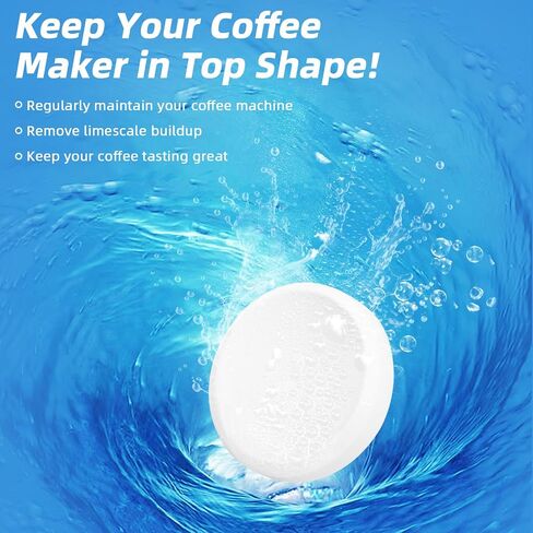 Coffee Machine Cleaner Descaler Tablets (36-Pack) – Deep Clean for Grease and Grime Removal, Compatible with All Coffee Makers in Saudi Arabia