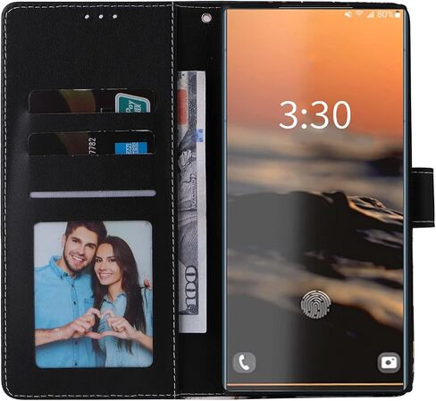Asuwish متوافق مع حافظة محفظة Samsung Galaxy S23 Ultra 5G وواقي شاشة من الزجاج المقسى وحامل بطاقة جلدي قابل للطي ومسند غطاء هاتف لهاتف S23ultra 23S S 23 S23ultra5g للنساء والرجال باللون الذهبي الوردي in Saudi Arabia