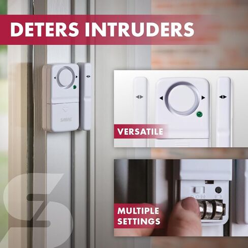 SABRE Wireless Home Security Door Window Burglar Alarm with LOUD 120 dB Siren, DIY EASY to Install in Kuwait