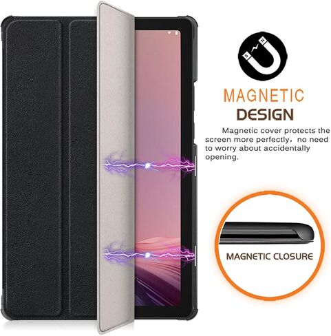for Lenovo Tab M9 Case 9 Inch 2023, Slim Stand Hard Back Shell Protective Smart Cover Auto Wake/Sleep Case for Lenovo Tab M9 TB-310FU Release,Black in Kuwait